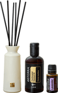 dōTERRA Lavender 15ml with glass reed diffuser bottle, reeds and Fractionated Coconut Oil